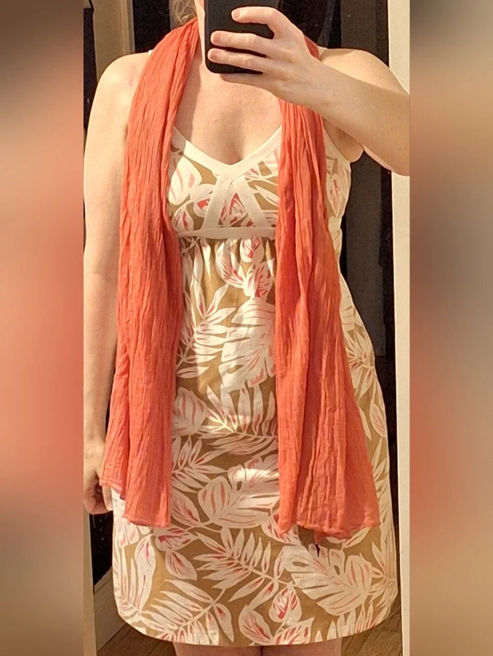 DEVRED | Peach Cotton Scarf